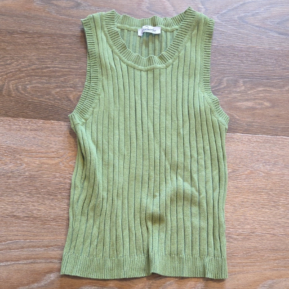 Magnolia Boutique Sage Green Ribbed Knit Top